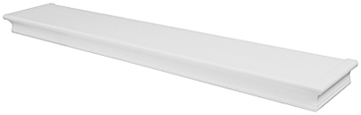 Floating Shelf, Beveled Design, White, 36-In.