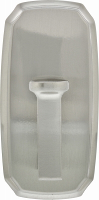 Large Decorative Hook, Scalloped, Satin Nickel, Holds 25-Lbs.