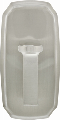 Small Decorative Hook, Scalloped, Satin Nickel, Holds 15-Lbs.
