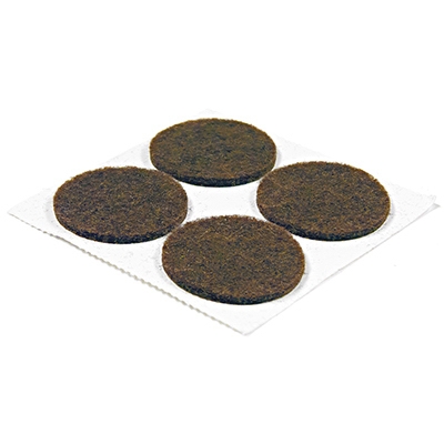 TG 4PK 1 inchBRN Felt Pads