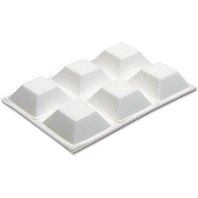 TG 6PK 3/4 inch WHT Bumpers