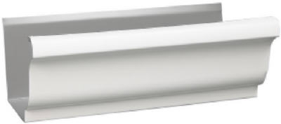 K-Style Gutter, White Galvanized Steel, 5-In. x 10-Ft., Must Purchase In Quant. of 10