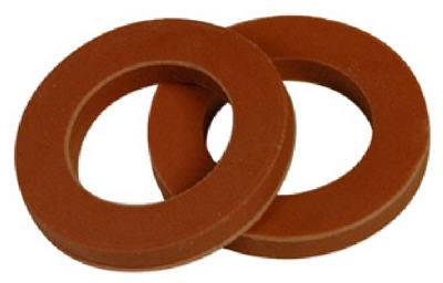 2-Pack 3/4 I.D. x 1 O.D. x 1/8-Inch Red Rubber Washer