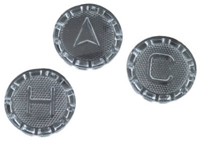 2-Pack Acrylic Hot/Cold Faucet Button