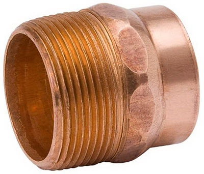1-1/4 Inch Male Pipe Thread Wrot Copper DWV Adapter