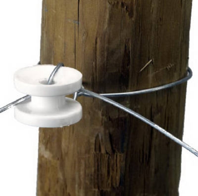 Electric Fence Insulator, Corner Post Donut, White, 10-Pk.