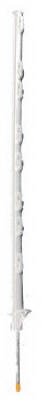 Electric Fence Post, Self-Insulating, 8 Holders, White Poly, 48-In.