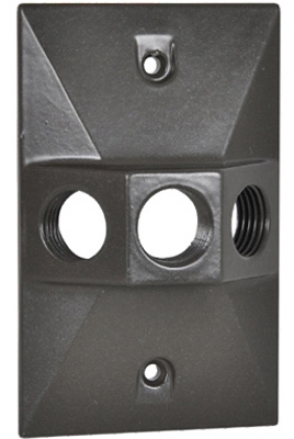 Bronze Weatherproof Rectangular Lampholder Cover