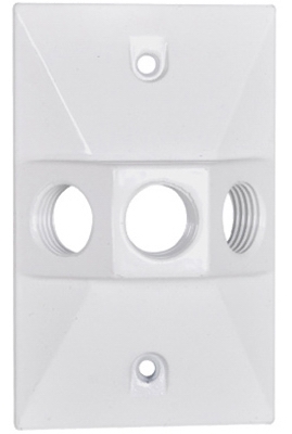 White Weatherproof Rectangular Lampholder Cover