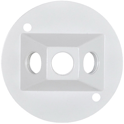 White Weatherproof Round Lampholder Cover