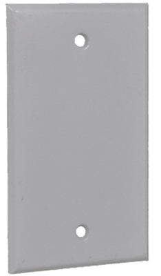 Gray Weatherproof 1-Gang Rectangular Blank Cover