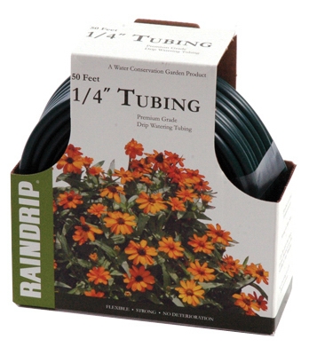 Drip Watering Tubing, Green Poly, 1/4-In. x 50-Ft.