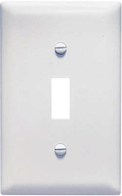 White 1-Toggle Nylon Wall Plate