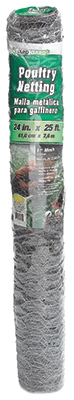 Poultry Net, 1-In. Mesh, 24-In. x 25-Ft.