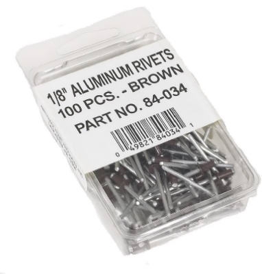 Gutter Rivets, Brown Aluminum, 1/8-In., 100-Pk.