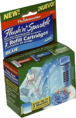Flush 'N Sparkle Blue Toilet Bowl Cleaning System - 2 Refill Cartridges