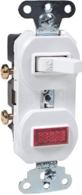 White Single-Pole Switch & Pilot Light