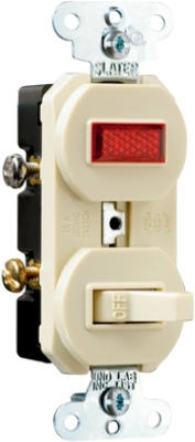 Ivory Single-Pole Switch & Pilot Light