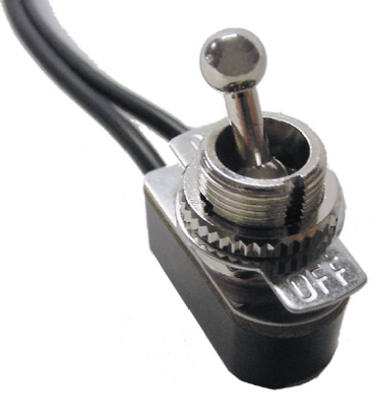 6A Single-Pole/Single-Throw Short Bat Toggle Switch