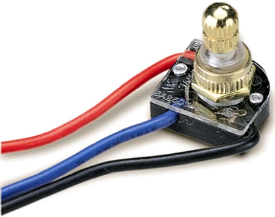 3A Brass-Plated 3-Way Rotary Switch