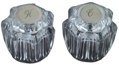 2-Pack 1-1/8 x 1-5/8-Inch Acrylic Lavatory Sink Handle