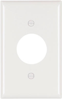 Wall Plate, Single Outlet, White Nylon