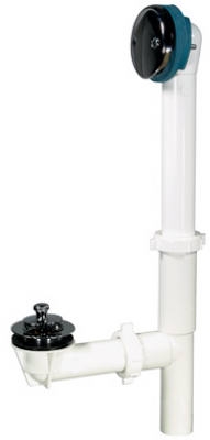 Plastic Lift & Turn Tub Drain Assembly, White