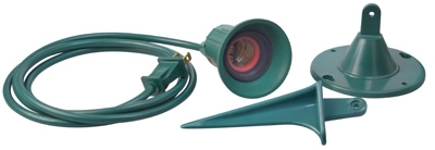 Green Flood Light Holder With Cord