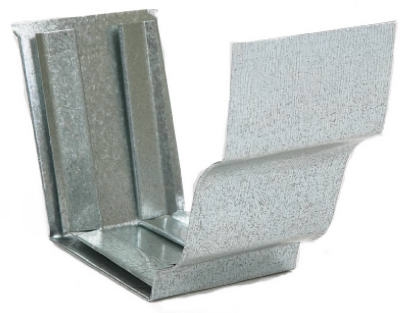 Gutter Slip Joint Connector, Mill Finish Galvanized Steel, 5-In.