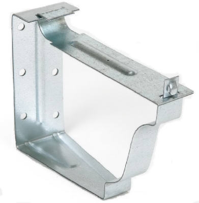Snap Lok Fascia Bracket, Mill Finish Galvanized Steel, 5-In., 2-Pc.