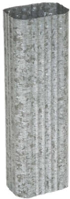 Gutter Downspout, Mill Finish Galvanized Steel, 2 x 3-In. x 10-Ft., Must Purchase In Quant. of 10