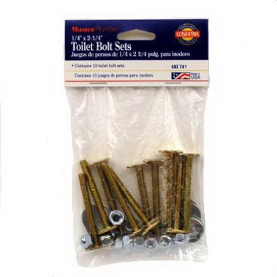 10-Pack Brass Toilet Bolts