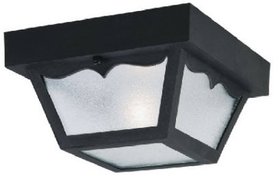 60-Watt Single-Bulb Black Porch Light