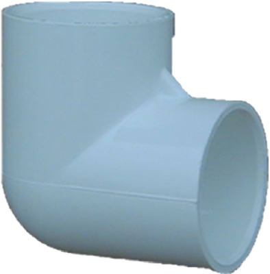 PVC Pressure Pipe Fitting, Elbow, 90-Degree, White PVC, 3/4-In.
