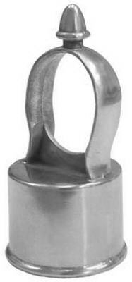 Aluminum Eyetop Chain Link Loop Cap, 1-5/8 In.
