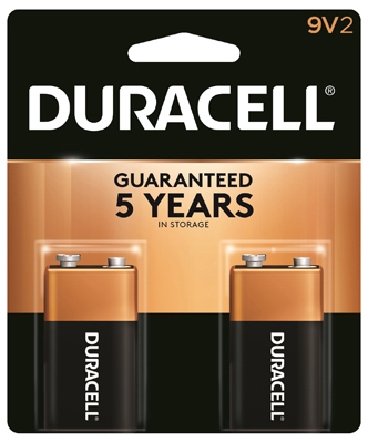Alkaline Batteries, 9V, 2-Pk.