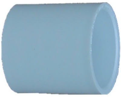 PVC Pressure Pipe Fitting, Coupling, White PVC, 1-1/2-In.