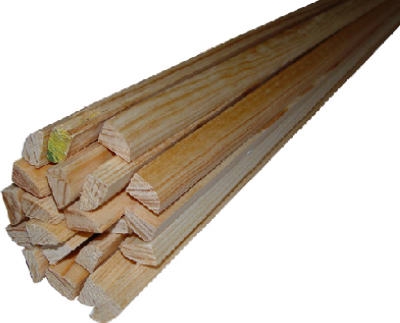Solid Pine Moulding, Base Shoe, 0.5 x 0.75-In. x 8-Ft.