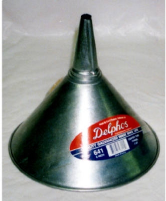Funnel, Wire Rim, Galvanized, 7-3/4-In.
