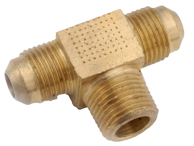 3/8 x 1/2-Inch Male Pipe Thread Brass Flare Branch Tee
