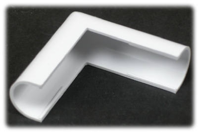 Cord Mate White Outside Elbow Cord Cover