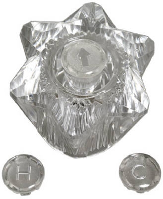 1-11/16 Bottom x 2-1/4-Inch H Acrylic Tub & Shower Handle