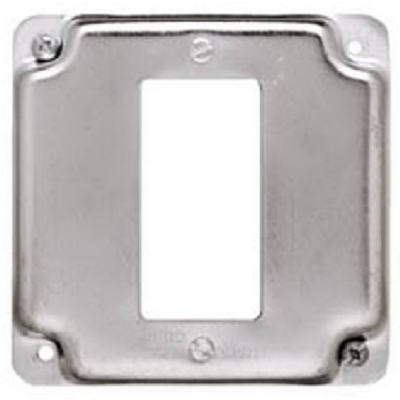4-Inch Flat Corner Square Single GFI Receptacle Box Cover