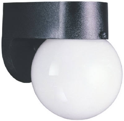 60-Watt Hi Impact Black Wall Lantern