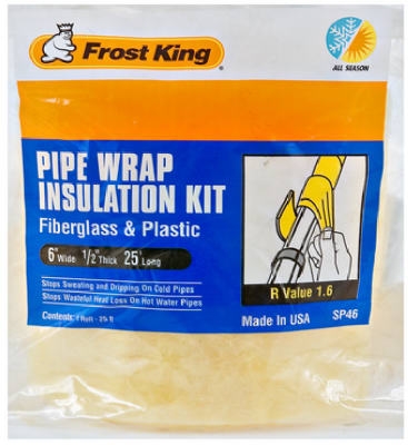 6-Inch x 25-Ft. Fiberglass Pipe Wrap Insulation Kit