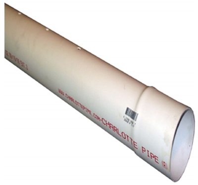 PVC Sewer & Drain Pipe, Perforated, 4-In. x 10-Ft.