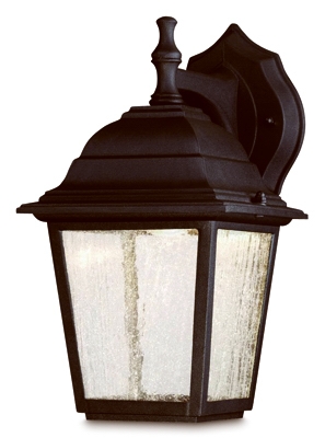 LED Wall Lantern, Outdoor, Black Finish, 9-Watt