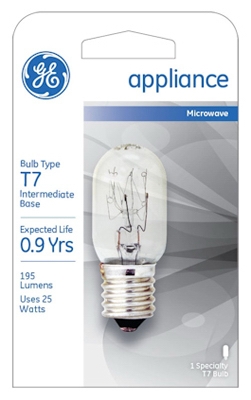 25-Watt Clear Tube Appliance Light Bulb