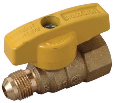 Gas Valve, Straight, 3/8 O.D. x 1/2-In. FPT