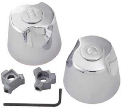 Fit-All 2-Pack 1 W x 1-3/4-Inch H Lavatory Sink & Tub & Shower Chrome Handle